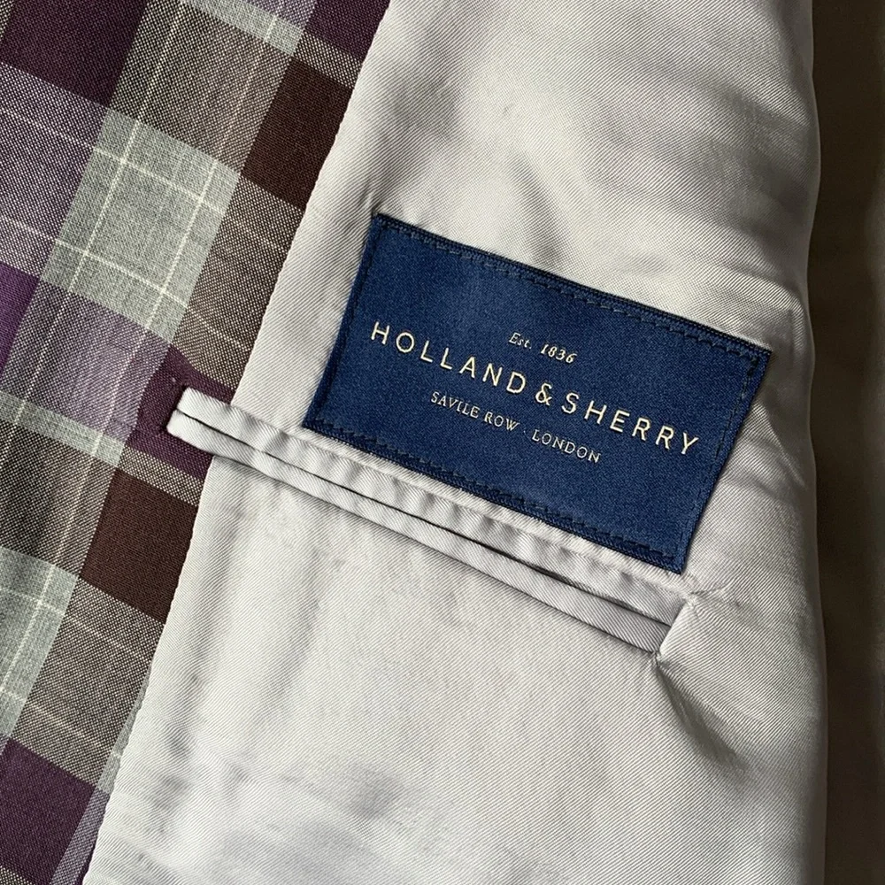 Hand Tailored Ventura Holland & Sherry Savile Row London Single Stitch - Picture 7 of 16